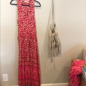 Red delirium print BoHo dress